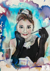 Audrey Hepburn Breakfast At Tiffany’s Art Print Portrait