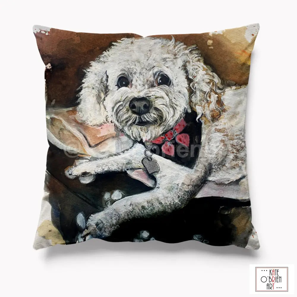 Copy Of Dog Cushion Bichon With Bowtie