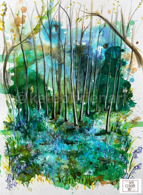 Etherow Park: Bluebell Wood Original Painting