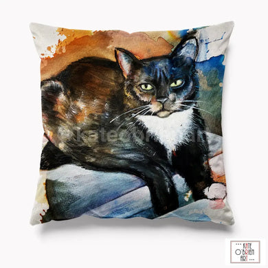 Grey And White Cat Cushion
