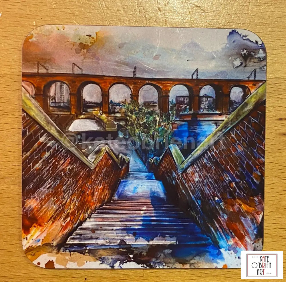 Lowry’s Steps Stockport Printed Wooden Magnet