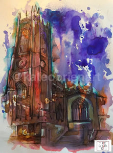 Manchester Cathedral Art Print