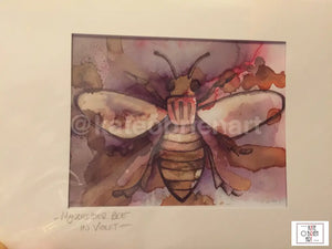 Manchester Worker Bee In Purple Greetings Card