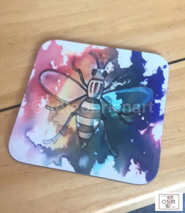 Rainbow Worker Bee Printed Wooden Magnet