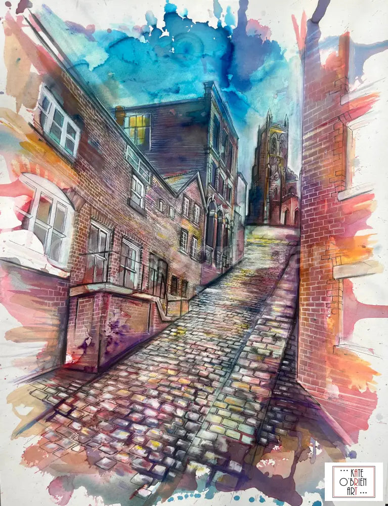 Rostron Brow Stockport Art Print