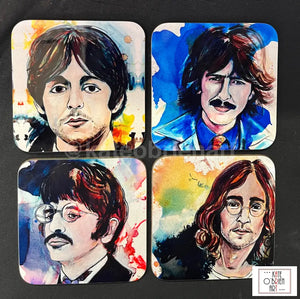 Set Of 4 The Beatles Coasters