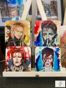 Set Of Four Bowie Coasters