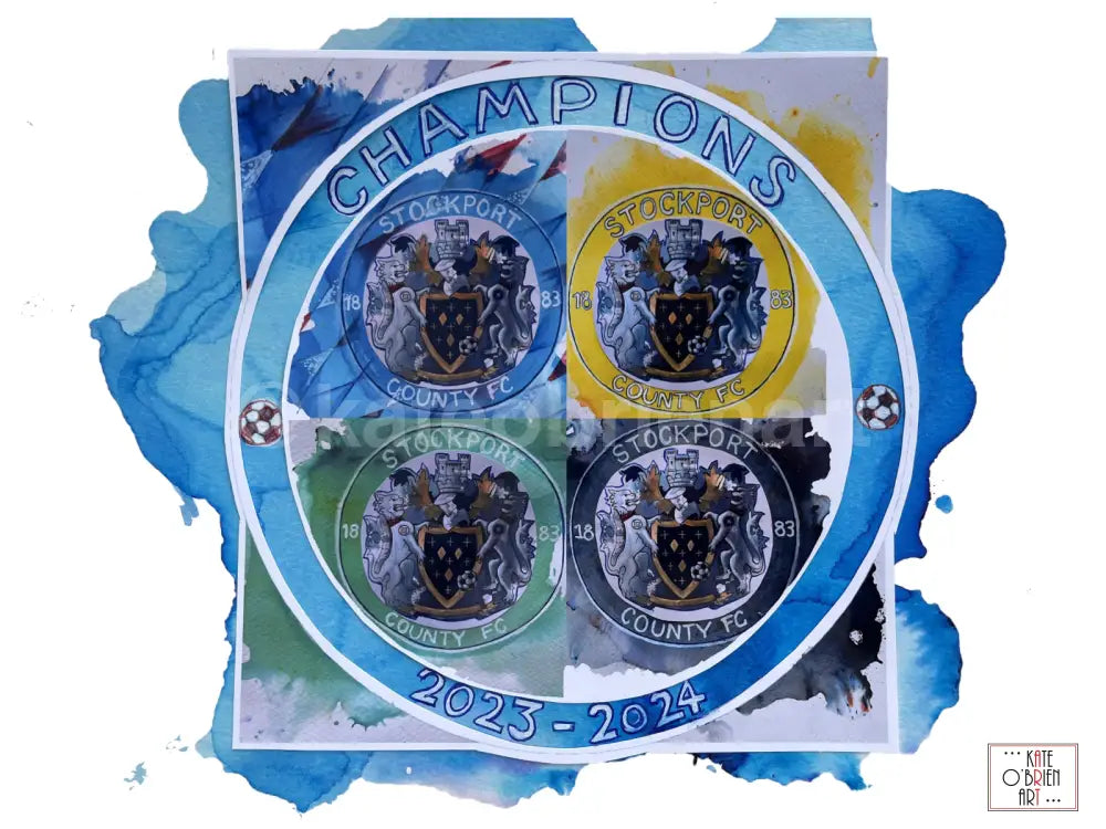 Stockport County Champions 23/24 Art Print