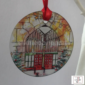 Stockport Market Seen From St Mary’s Church Glass Decoration