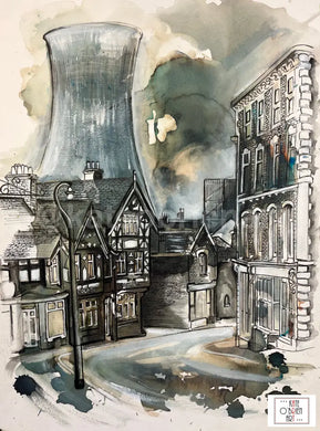 Stockport Millgate art print Stockport Art