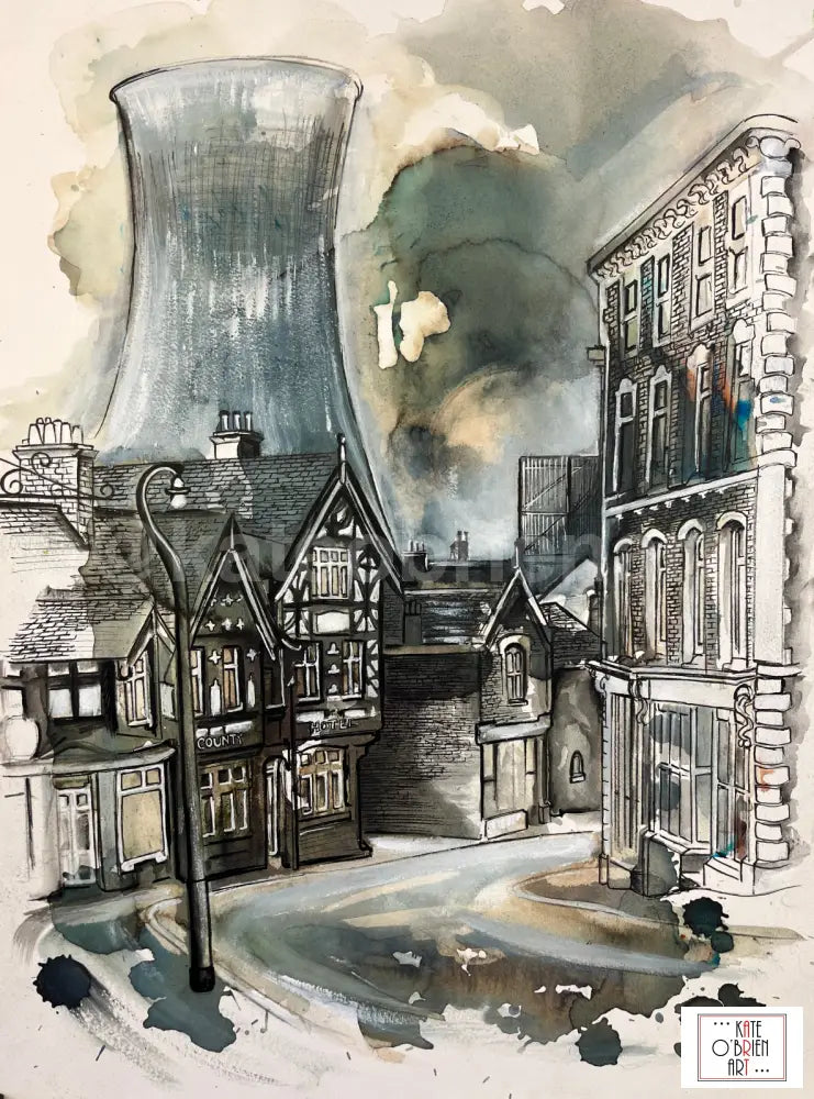 Stockport Millgate art print Stockport Art