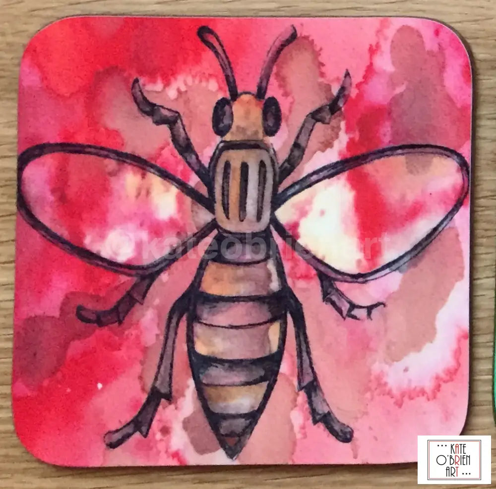 Worker Bee Coaster - Red