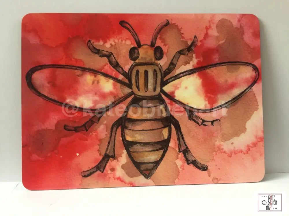 Worker Bee In Red Large Placemat